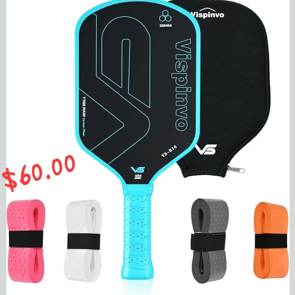 Vispinvo Pickleball Paddle with Cover and Grips